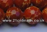 CDE2504 15.5 inches 22mm faceted round dyed sea sediment jasper beads