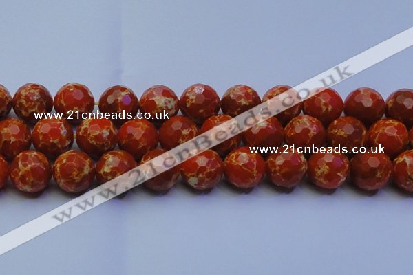 CDE2504 15.5 inches 22mm faceted round dyed sea sediment jasper beads