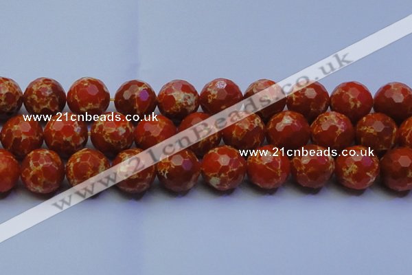 CDE2505 15.5 inches 24mm faceted round dyed sea sediment jasper beads