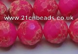 CDE2509 15.5 inches 18mm faceted round dyed sea sediment jasper beads