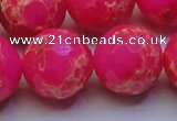 CDE2512 15.5 inches 24mm faceted round dyed sea sediment jasper beads