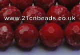 CDE2515 15.5 inches 16mm faceted round dyed sea sediment jasper beads