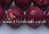 CDE2525 15.5 inches 22mm faceted round dyed sea sediment jasper beads