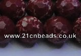 CDE2531 15.5 inches 20mm faceted round dyed sea sediment jasper beads