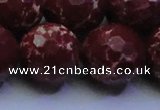 CDE2533 15.5 inches 24mm faceted round dyed sea sediment jasper beads