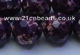 CDE2540 15.5 inches 24mm faceted round dyed sea sediment jasper beads