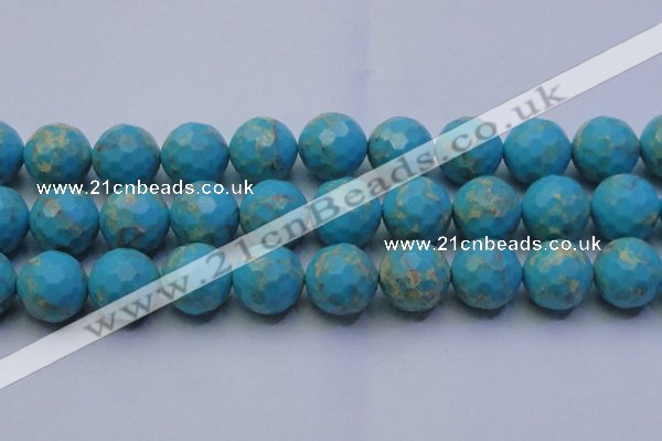 CDE2547 15.5 inches 24mm faceted round dyed sea sediment jasper beads