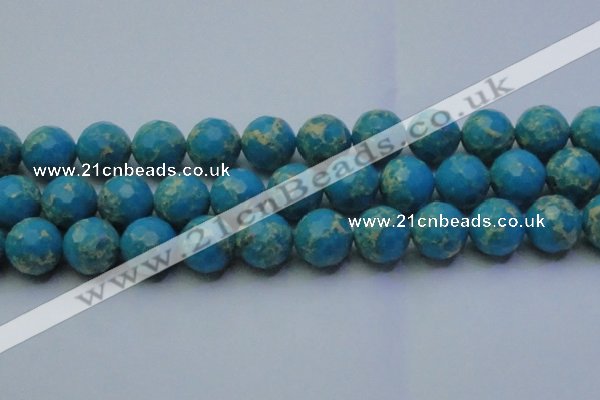 CDE2552 15.5 inches 20mm faceted round dyed sea sediment jasper beads