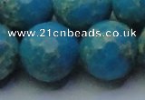 CDE2554 15.5 inches 24mm faceted round dyed sea sediment jasper beads