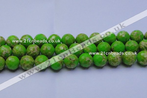 CDE2560 15.5 inches 22mm faceted round dyed sea sediment jasper beads