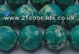 CDE2565 15.5 inches 16mm faceted round dyed sea sediment jasper beads