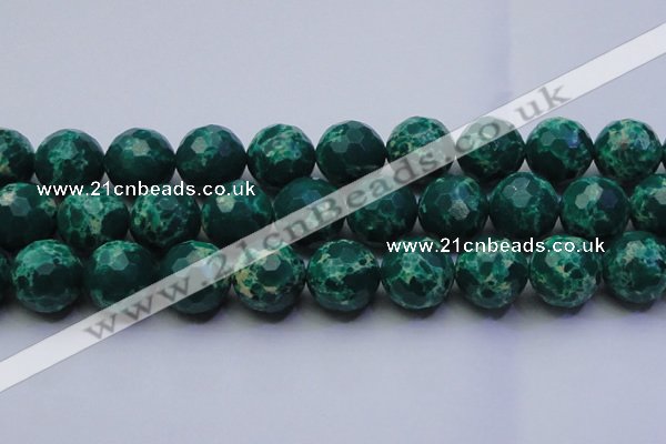 CDE2575 15.5 inches 22mm faceted round dyed sea sediment jasper beads