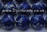 CDE2580 15.5 inches 16mm faceted round dyed sea sediment jasper beads