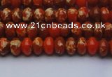CDE2600 15.5 inches 5*8mm rondelle dyed sea sediment jasper beads
