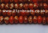 CDE2600 15.5 inches 5*8mm rondelle dyed sea sediment jasper beads