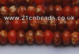 CDE2602 15.5 inches 8*12mm rondelle dyed sea sediment jasper beads