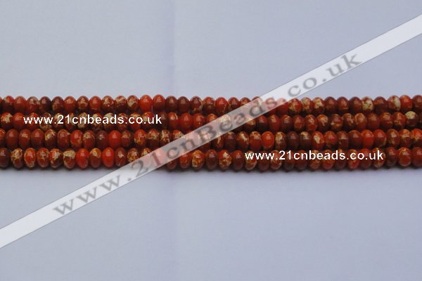 CDE2602 15.5 inches 8*12mm rondelle dyed sea sediment jasper beads