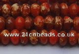 CDE2603 15.5 inches 10*14mm rondelle dyed sea sediment jasper beads