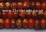 CDE2604 15.5 inches 12*16mm rondelle dyed sea sediment jasper beads