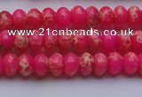 CDE2608 15.5 inches 5*8mm rondelle dyed sea sediment jasper beads