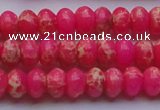 CDE2610 15.5 inches 8*12mm rondelle dyed sea sediment jasper beads