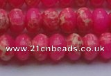 CDE2614 15.5 inches 15*20mm rondelle dyed sea sediment jasper beads