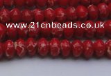 CDE2616 15.5 inches 5*8mm rondelle dyed sea sediment jasper beads