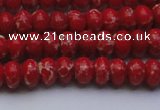 CDE2617 15.5 inches 7*10mm rondelle dyed sea sediment jasper beads