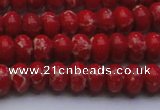 CDE2618 15.5 inches 8*12mm rondelle dyed sea sediment jasper beads