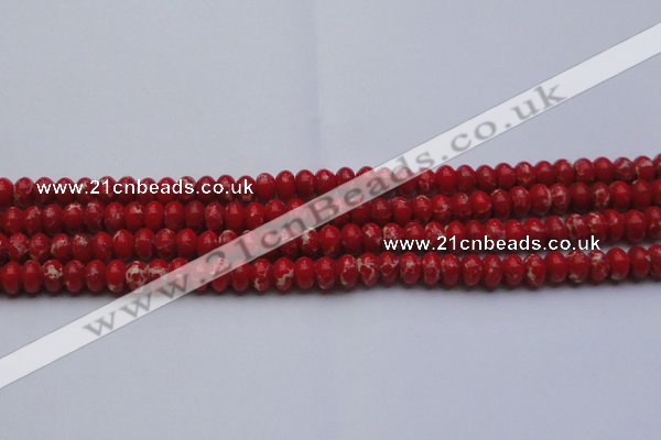 CDE2618 15.5 inches 8*12mm rondelle dyed sea sediment jasper beads