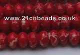 CDE2619 15.5 inches 10*14mm rondelle dyed sea sediment jasper beads