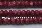 CDE2624 15.5 inches 5*8mm rondelle dyed sea sediment jasper beads