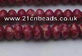 CDE2625 15.5 inches 7*10mm rondelle dyed sea sediment jasper beads