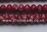 CDE2627 15.5 inches 10*14mm rondelle dyed sea sediment jasper beads