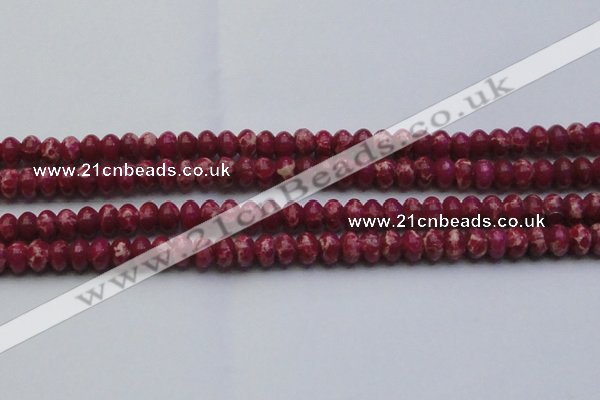 CDE2627 15.5 inches 10*14mm rondelle dyed sea sediment jasper beads