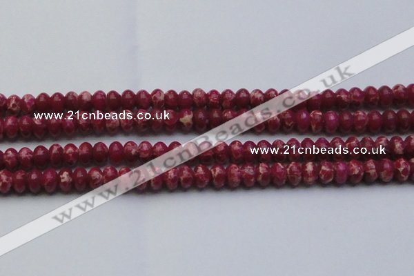CDE2628 15.5 inches 12*16mm rondelle dyed sea sediment jasper beads