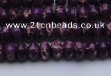 CDE2632 15.5 inches 5*8mm rondelle dyed sea sediment jasper beads