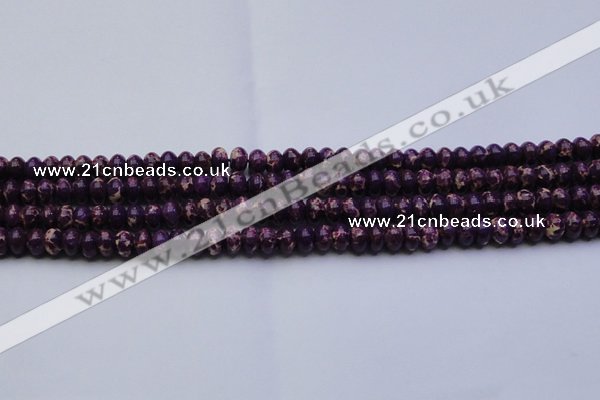 CDE2633 15.5 inches 7*10mm rondelle dyed sea sediment jasper beads