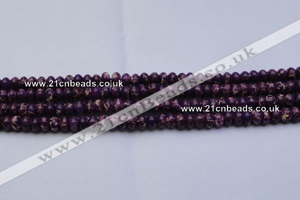 CDE2634 15.5 inches 8*12mm rondelle dyed sea sediment jasper beads