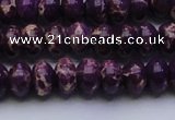 CDE2635 15.5 inches 10*14mm rondelle dyed sea sediment jasper beads