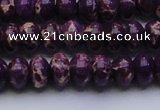 CDE2635 15.5 inches 10*14mm rondelle dyed sea sediment jasper beads