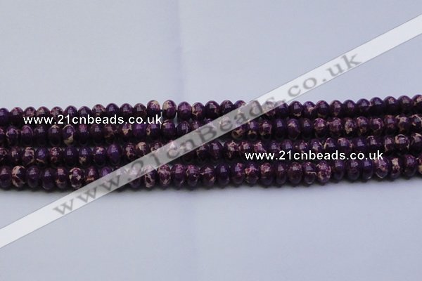 CDE2635 15.5 inches 10*14mm rondelle dyed sea sediment jasper beads