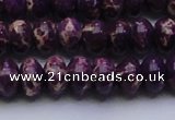 CDE2636 15.5 inches 12*16mm rondelle dyed sea sediment jasper beads