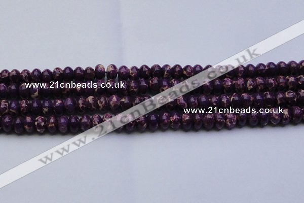 CDE2636 15.5 inches 12*16mm rondelle dyed sea sediment jasper beads