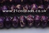 CDE2637 15.5 inches 13*18mm rondelle dyed sea sediment jasper beads