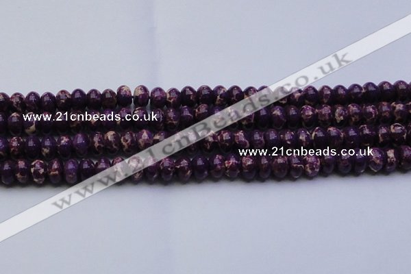 CDE2637 15.5 inches 13*18mm rondelle dyed sea sediment jasper beads