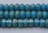 CDE2648 15.5 inches 5*8mm rondelle dyed sea sediment jasper beads