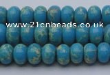 CDE2649 15.5 inches 7*10mm rondelle dyed sea sediment jasper beads