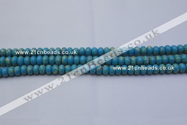 CDE2649 15.5 inches 7*10mm rondelle dyed sea sediment jasper beads