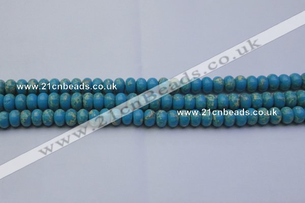 CDE2650 15.5 inches 8*12mm rondelle dyed sea sediment jasper beads